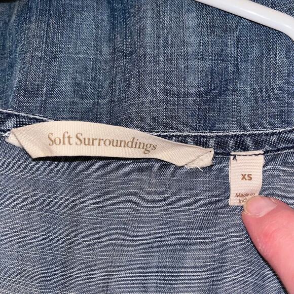 Soft Surroundings Embroidered Chambray Dress/Tunic Size XS - Picture 7 of 9